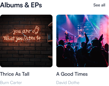 Albums and EPs library
